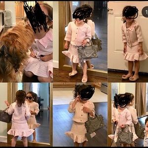 Janie and Jack light pink tweed suit 2T